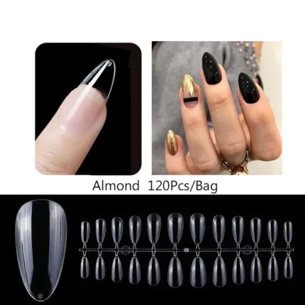 120pcs/bag Matte Press On Nail Tips Soft Full Cover False Nails Oval Almond Sculpted Fake Nail - Image 9