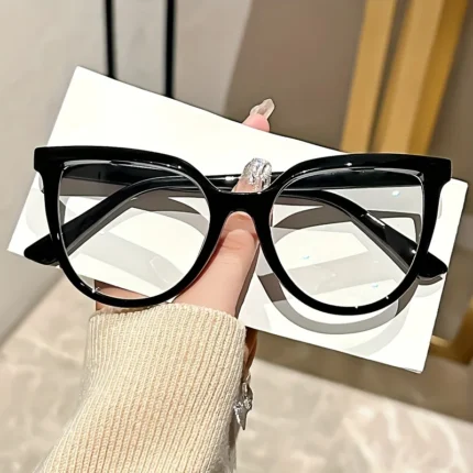 Elegant Cat Eye Glasses for Women - Vintage-Inspired Gradient, Full Frame, Lightweight & Durable, Blue Light Blocking Clear Lens - Image 7