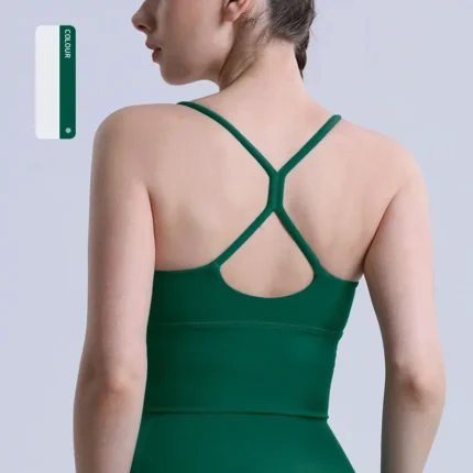 Solid Color Women Gym Yoga Naked Feeling Sexy Cross Back Y shape Sports Bra Fitness Yoga Jogging Workout Sports Women Sling - Image 8