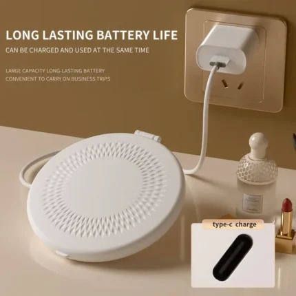 2025 LED Makeup Mirror Portable Folding Flip Mirror Portable Makeup Mirror Charging Travel Mini Mirror - Image 3