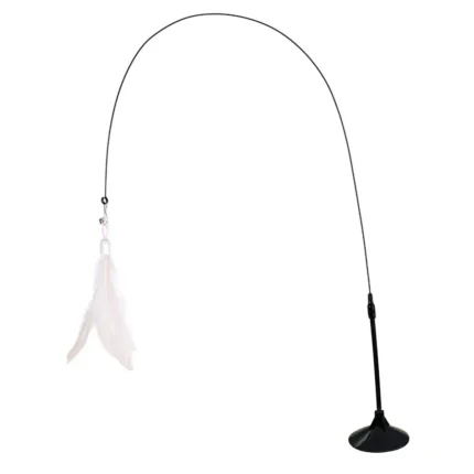 Cat Teaser Indoor Cat Stick Toy Interactive Suction Cup Cat Toy With Removable Feathers, Fun Exercise For Cats And Kittens - Image 8