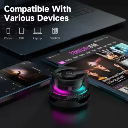 Portable Bluetooth Speaker HECATE G200 RGB Lighting Magnetic Speaker Bluetooth 5.3 Mini Sound Box 7 Hours Playback Phone Holder - Image 5