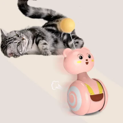 Tumbler Swing Toy For Cats Funny Cat Scratching Ball Colored Feather Sounding Toy Kitten Interactive Chasing Toy Cat Accessories - Image 4