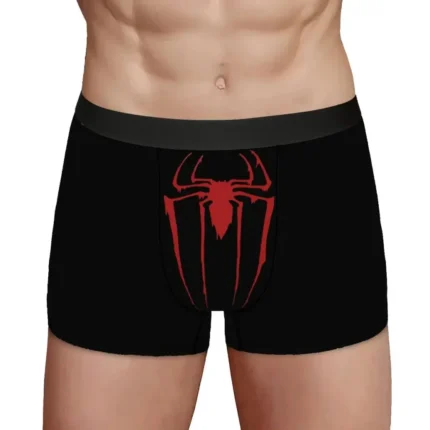 2025 Summer New Breathable 3d Printed Spider Red Underwear Cotton Underwear Men's Underwear Breathable Shorts Boxer Underwear - Image 3