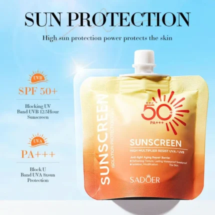 High SPF Sunscreen Lotion SPF50+ UV Protection Non-Greasy Face & Body Moisturizing Refreshing Facial Sunscreen Skin Care - Image 4