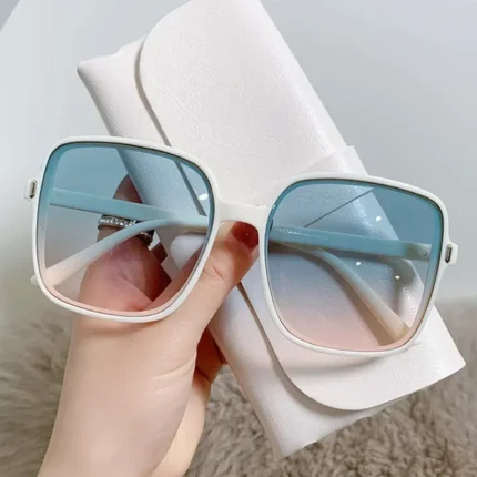 Outdoor Sunglasses Gradient Square Decoration Black Large Frame Transparent Trend Sunglasses 2025 Oversize Fashion Glasses - Image 11