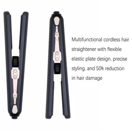 Wireless Portable Type-C Hair Straightener and Curler for Instant Styling Perfect Travel and Dorm Use Gift