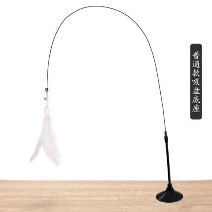 Cats Toys Feathers Wand Interactive Toy Kitten Toys with Super Suction Cup Detachable Feather Replacements Cat Accessories - Image 8
