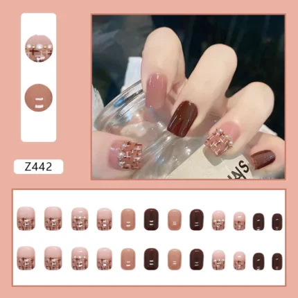 Luxury Little Fragrance Wearing High Grade Fake Nails Charm Paste Summer Party Sisters Girlfriend's High-end Fake Nails - Image 7