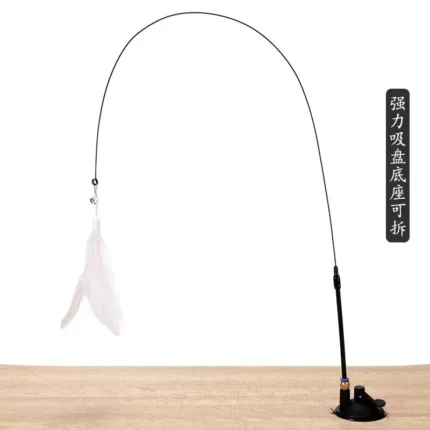 Cats Toys Feathers Wand Interactive Toy Kitten Toys with Super Suction Cup Detachable Feather Replacements Cat Accessories - Image 13