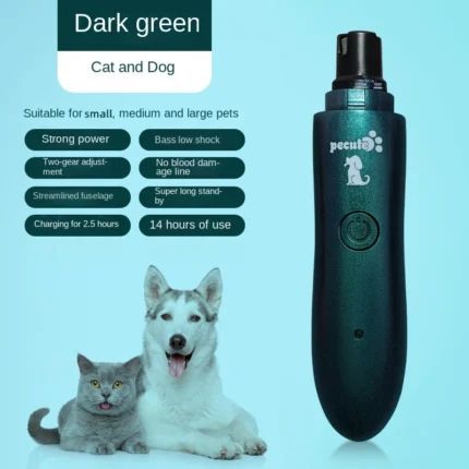 Electric Pet Nail Polisher for Small Dogs Cats Large Dogs Teddy Toys Short Gold Fur - Store Use Nail Claws Trimmer Machine - Image 7