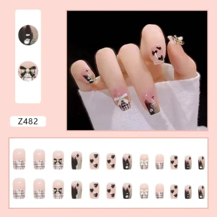 Luxury Little Fragrance Wearing High Grade Fake Nails Charm Paste Summer Party Sisters Girlfriend's High-end Fake Nails - Image 8