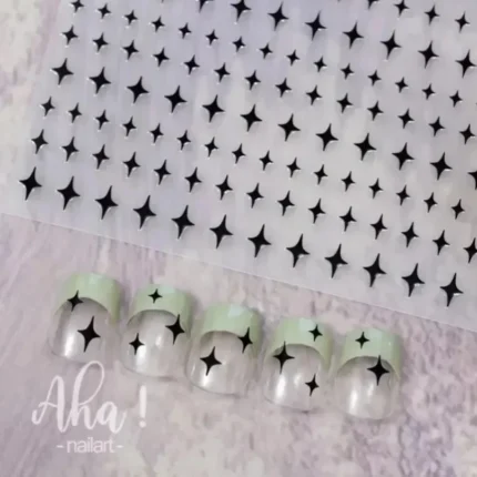 Black White Pink Mini Bowknot Design Nail Art Sticker Self Adhesive Lace Ribbons Bow Butterfly Decals Nail Art Decoration - Image 36