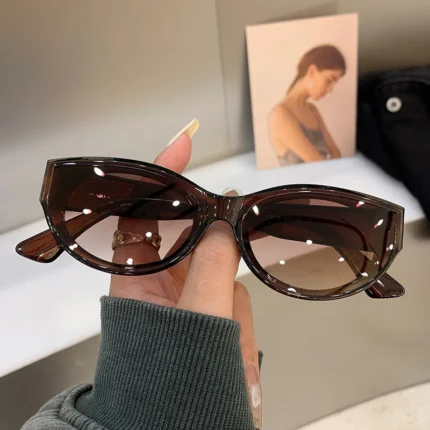 Travel Goggle UV Protective Retro Sunglasses Woman Oval Frame Sun Glasses Driving Glasses Black Shades Eyewear Outdoor Sunglass