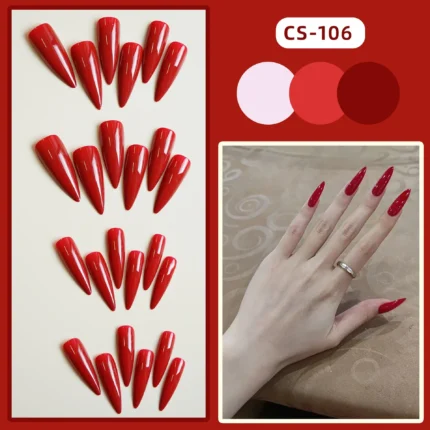 24Pcs/Set Press on Nails Women Maincure Tools Matte White French False Nail ABS Short Coffin Fake Nails Full Cover Nail Art Tips - Image 56