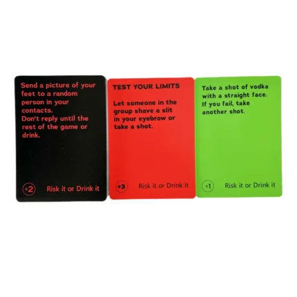 Risk It Or Drink It Fun Party Game For College Card Game Drinking Game Pregame Night Hilarious Dares Challenges Questions Adult - Image 6