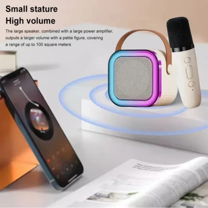 K12 Bluetooth Karaoke Machine Portable 5.3 PA Speaker System with 1-2 Wireless Microphones Home Family Singing Children's Gifts - Image 5