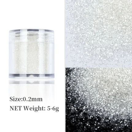 10ml Shiny Nail Art Glitter Powder Rose Gold Fine Glitter Sparkly Chrome Pigment Powder Winter Nail Art Decoration Accessories - Image 14