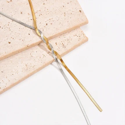 eManco Stainless Steel Necklaces Trendy New Fashion Blade Chain Necklace For Women Jewelry Dinner Party Luxury Party Gift - Image 6