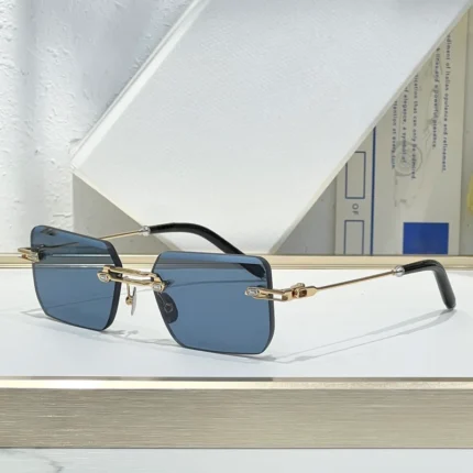 EVIJA Retro Rimless Sunglasses for Mem Square Fashion Shades Tinted Lens Metal Frameless Rectangle Glasses Women UV400 with Case - Image 9