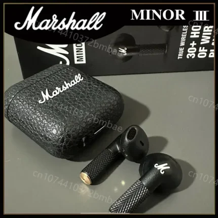 Marshall MINOR III Portable Wireless Headphones HIFI Sound Bluetooth Earphone with Charging Case Sport Semi-In-Ear Headphone - Image 3