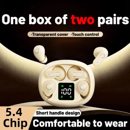 2in1 Small Mini Sleeping Headphones,Sport Wireless Earphones Bluetooth 5.4,HiFi Bass Stereo Dual Headset Noise Reduction Earbuds - Image 7