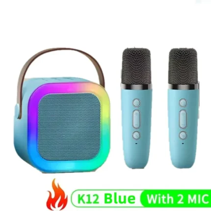 K12 Bluetooth Karaoke Machine Portable 5.3 PA Speaker System with 1-2 Wireless Microphones Home Family Singing Children's Gifts - Image 10