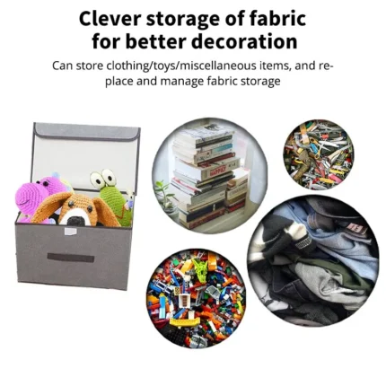 Fold Non Woven Fabric Storage Box Gray Home Supplies Clothing Underwear Sock And Kid Toy Storage Organizer Cosmetics - Image 4