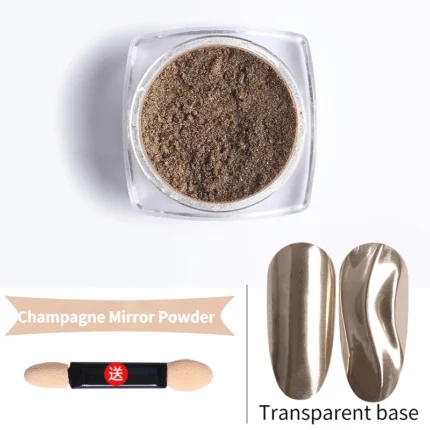 1P Nail Art Mirror Glitter Powder Rose Gold Silver Metallic Effect Nail Glitter for Nails Chrome Pigment Decor Nail Accessories - Image 13
