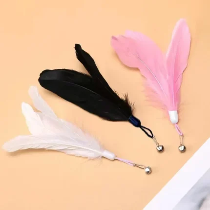 Cats Toys Feathers Wand Interactive Toy Kitten Toys with Super Suction Cup Detachable Feather Replacements Cat Accessories - Image 12