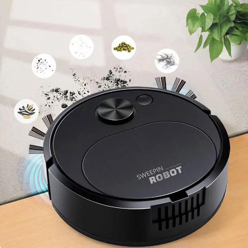 Sbba09a6e058d4e49ab68d59f6e850546q-1.webp NEW USB Sweeping Robot Vacuum Cleaner Mopping 3 In 1 Smart Wireless 1500Pa Dragging Cleaning Sweep Floor for Home Office - Image 1