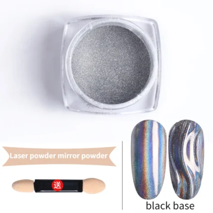 1P Nail Art Mirror Glitter Powder Rose Gold Silver Metallic Effect Nail Glitter for Nails Chrome Pigment Decor Nail Accessories - Image 5