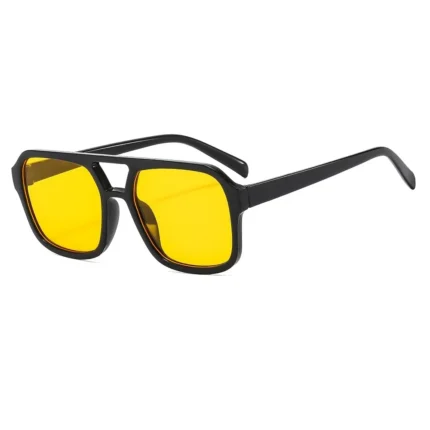 Oversized Pilot Sunglasses Woman Double Bridge Beach Black Shades Glasses Man Yellow Driving Eyewear UV400 Travel Accessories - Image 13