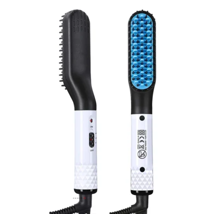 Electric Beard Comb  Straight Hair Brush Men's Styling Straightener Comb 2 In 1 Hair Straightening And Curling Iron - Image 8