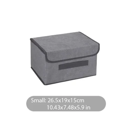 Fold Non Woven Fabric Storage Box Gray Home Supplies Clothing Underwear Sock And Kid Toy Storage Organizer Cosmetics - Image 7