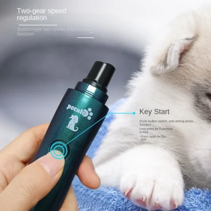 Electric Pet Nail Polisher for Small Dogs Cats Large Dogs Teddy Toys Short Gold Fur - Store Use Nail Claws Trimmer Machine - Image 4