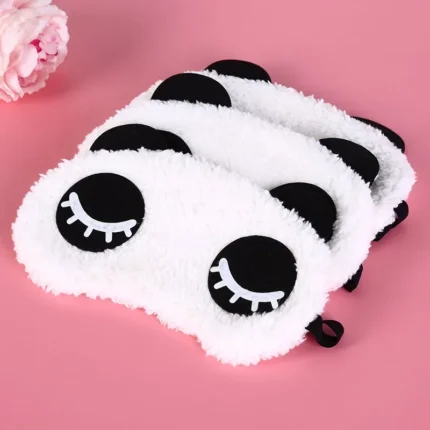 Health Care Tools Cute Face White Panda Eye Mask Eyeshade Shading Sleep Cotton Goggles Eye Mask Sleep Mask Eye Cover 3 Styles - Image 3