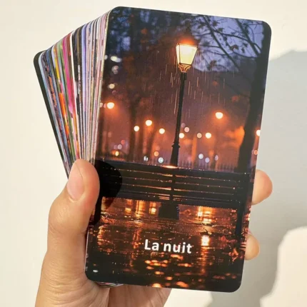 French Tarot Cards, Time Oracle Cards, Divine Timing Oracle Deck, Answers to All Your Timing Related Questions, 12x7cm, 54-Cards - Image 4