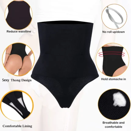 Seamless Thong Shapewear Women High Waist Tummy Control Panties Slimming Underwear Butt Lifter Belly Waist Trainer Body Shaper - Image 5