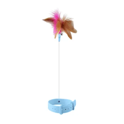 Funny Interactive Cat Toys Silica Collar Feather Teaser Stick With Bell Kitten Playing Teaser Wand Training Toys Pet Supplies - Image 7