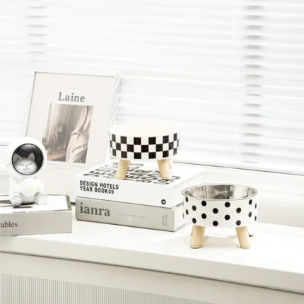 Dog Bowl, Anti-knock Pet Bowl, Plastic Cat Bowl, High-footed Neck Dog Rice Bowl, Large-capacity Cat Food Bowl - Image 5