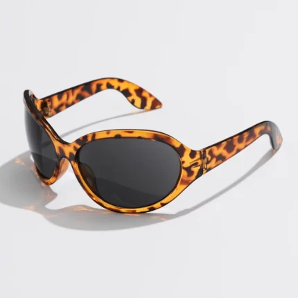 Fashion Brand Y2K Punk Sunglasses Goggle New Women Men Oval Sports Sun Glasses Female Oversized Black Shades Eyewear UV400 - Image 8