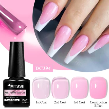 Mtssii 7ml Translucent Jelly Rubber Base Gel White Nude Pink Clear Semi Permanent Nail Gel Polish UV Gel Nail Art Manicure - Image 83