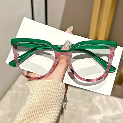 Elegant Cat Eye Glasses for Women - Vintage-Inspired Gradient, Full Frame, Lightweight & Durable, Blue Light Blocking Clear Lens - Image 10