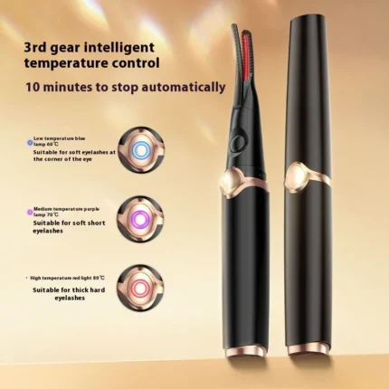 Portable 3 Temperature Mode Heated Eyelashes Curling Tool Electronic USB Natural Eye Lash Curler Beauty Supplies