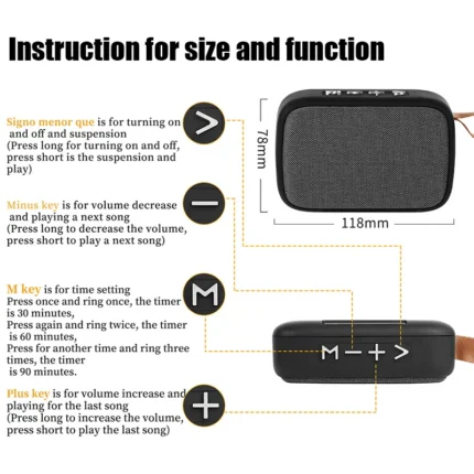 2024 TWS Bluetooth Speakers Portable Outdoor Oxford Loudspeaker Wireless Column 3D Stereo Music Player Surround Hifi Sound Box - Image 5