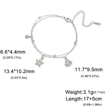 Cazador Starfish Seashell Charms Women's Bracelet Stainless Steel Summer Beach Jewelry Hand Bracelet Gift Trend 2025 Wholesale - Image 7