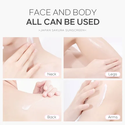 Sakura Sunscreen Cream SPF50 Facial Sun Block Isolation Lotion Cream SKIN Protector Brightning Moisturizer Lightning Cream - Image 4