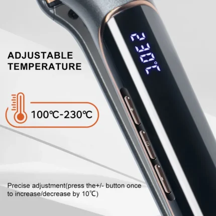 Ladies Ceramic Negative Ion Hair Straightener And Curler Multi-temperature Control Home Use Hair Styling Tool Dual-Purpose Iron - Image 6