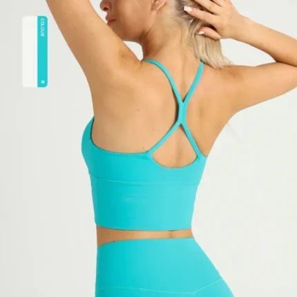 Solid Color Women Gym Yoga Naked Feeling Sexy Cross Back Y shape Sports Bra Fitness Yoga Jogging Workout Sports Women Sling - Image 10